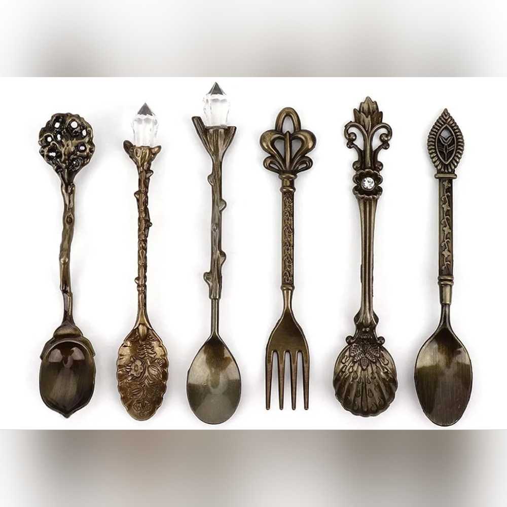 Vintage Style Bronze Cutlery Set
